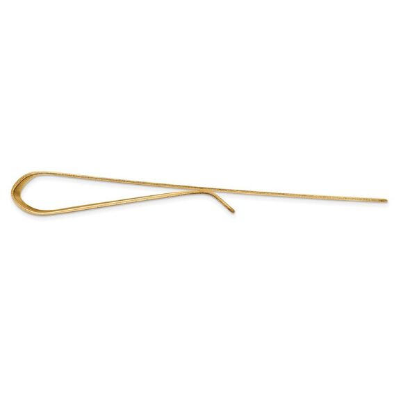 Men's 14k Yellow Gold Striped Fold-Over Money Clip, 20mm wide - Picture 2 of 4